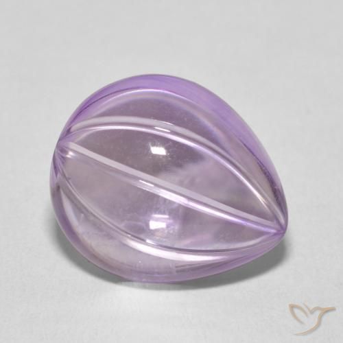 جمشت Light Grayish Pink-Violet طبيعي، شكل الكمثرى، 6.78 قيراط، شفاف