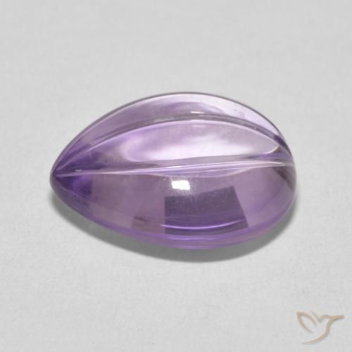 جمشت Light Grayish Pink-Violet طبيعي، شكل الكمثرى، 6.78 قيراط، شفاف