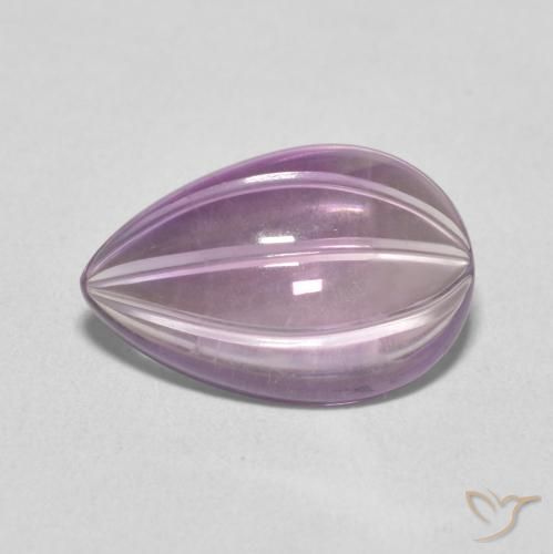 4.08ct طبيعي Light Grayish Pink-Violet جمشت, شكل الكمثرى, شفاف