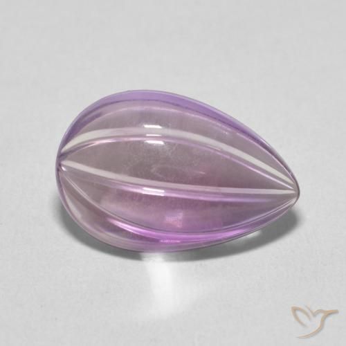 جمشت Light Grayish Pink-Violet طبيعي، شكل الكمثرى، 4.08 قيراط، شفاف