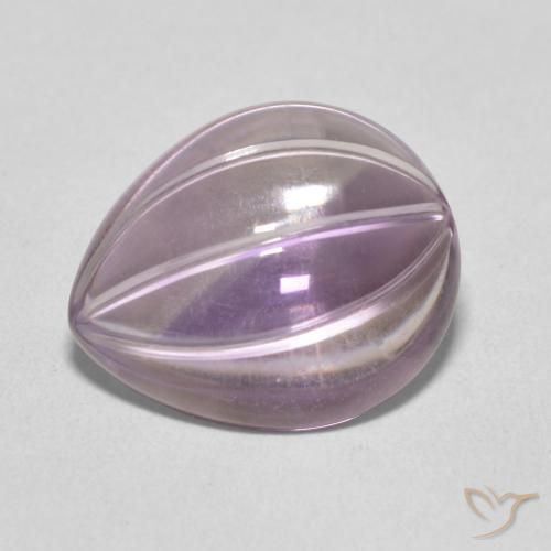 7.52ct طبيعي Light Grayish Pink-Violet جمشت, شكل الكمثرى, شفاف