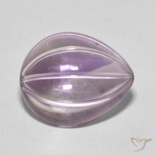 جمشت Light Grayish Pink-Violet طبيعي، شكل الكمثرى، 7.52 قيراط، شفاف