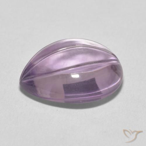جمشت Light Grayish Pink-Violet طبيعي، شكل الكمثرى، 7.52 قيراط، شفاف