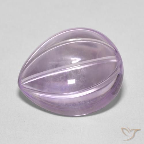 7.76ct طبيعي بنفسجى رمادى فاتح جمشت, شكل الكمثرى, شفاف