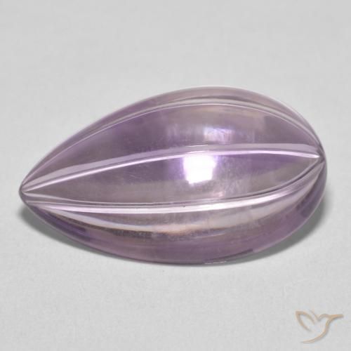9.89ct طبيعي بنفسجى فاتح جمشت, شكل الكمثرى, شفاف
