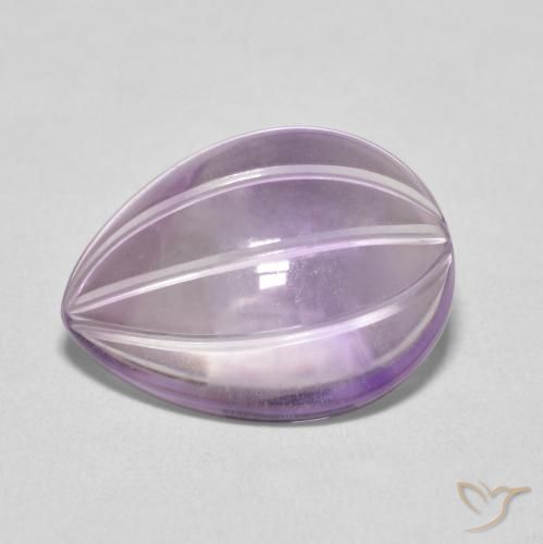 6.58ct طبيعي بنفسجى رمادى فاتح جمشت, شكل الكمثرى, شفاف