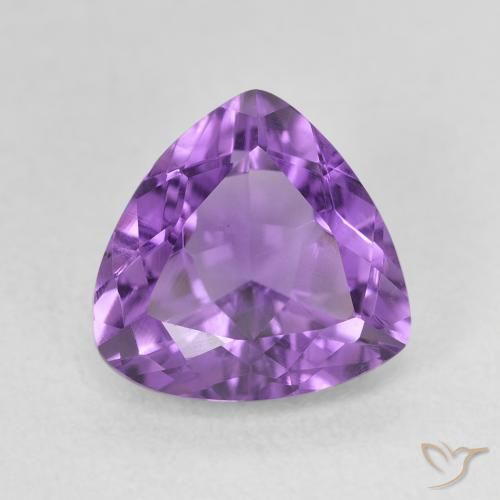 2.85ct طبيعي بنفسجى متوسط جمشت, مثلثى, VVS-VS