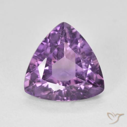 2.89ct طبيعي بنفسجى متوسط جمشت, مثلثى, قليلا جدا