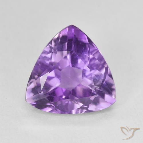 2.73ct طبيعي بنفسجى غامق جمشت, مثلثى, VVS-VS