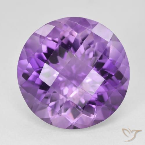 19.39ct طبيعي بنفسجى غامق جمشت, دائري, VVS