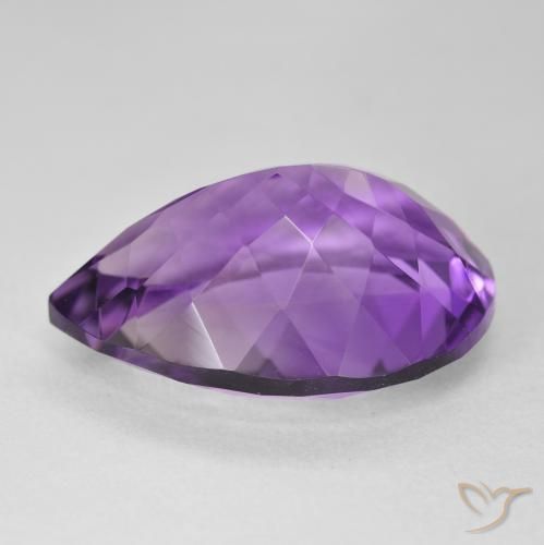 جمشت Medium Light Purplish-Violet طبيعي، شكل الكمثرى، 18.42 قيراط، VVS