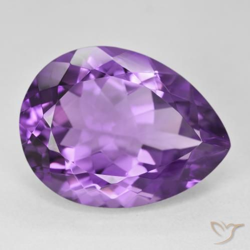 18.10ct طبيعي بنفسجي أرجواني جمشت, شكل الكمثرى, VVS