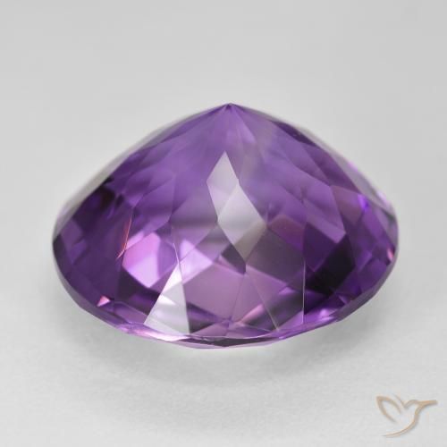 جمشت Medium Dark-Violet طبيعي، دائري، 19.14 قيراط، VVS