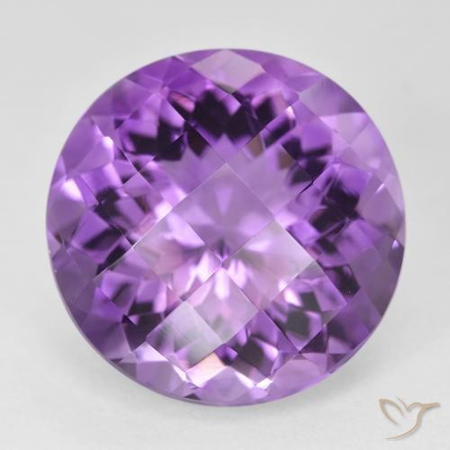 18.76ct طبيعي بنفسجى أرجوانى متوسط جمشت, دائري, VVS