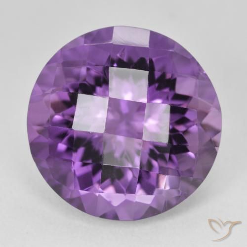 19.78ct طبيعي بنفسجى حيوى جمشت, دائري, VVS