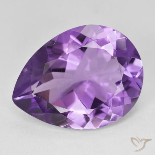15.70ct طبيعي بنفسجى متوسط جمشت, شكل الكمثرى, VVS