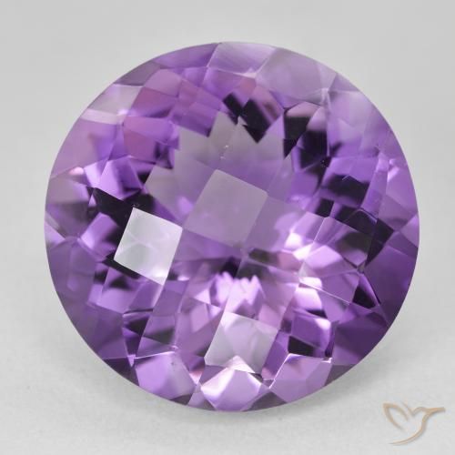 18.08ct طبيعي بنفسجى كثيف جمشت, دائري, VVS