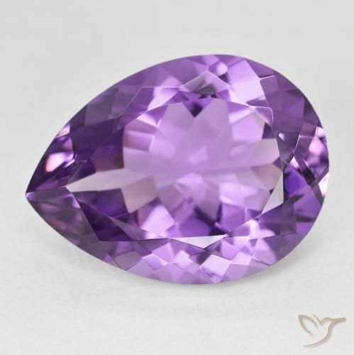 17.90ct طبيعي بنفسجى كثيف جمشت, شكل الكمثرى, VVS