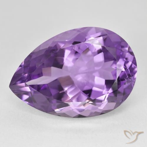 22.03ct طبيعي بنفسجى حيوى جمشت, شكل الكمثرى, VVS