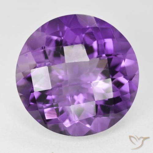 18.89ct طبيعي بنفسجى حيوى جمشت, دائري, VVS
