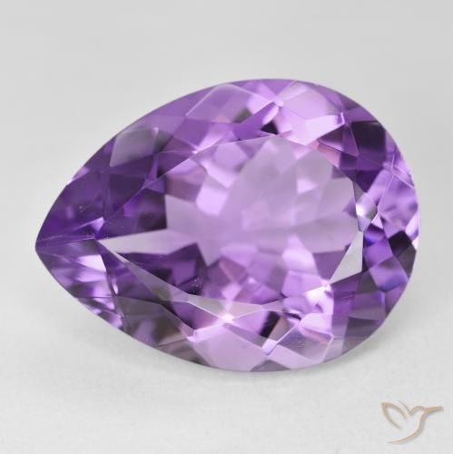 17.62ct طبيعي بنفسجى كثيف جمشت, شكل الكمثرى, VVS