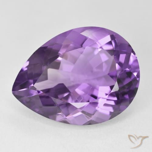 18.52ct طبيعي بنفسجى متوسط جمشت, شكل الكمثرى, VVS