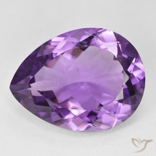 17.06ct طبيعي بنفسجى متوسط جمشت, شكل الكمثرى, VVS-VS