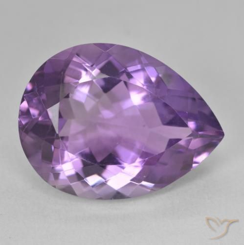 18.06ct طبيعي بنفسجى متوسط جمشت, شكل الكمثرى, VVS-VS