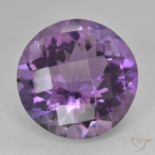 18.19ct طبيعي بنفسجى متوسط جمشت, دائري, قليلا جدا