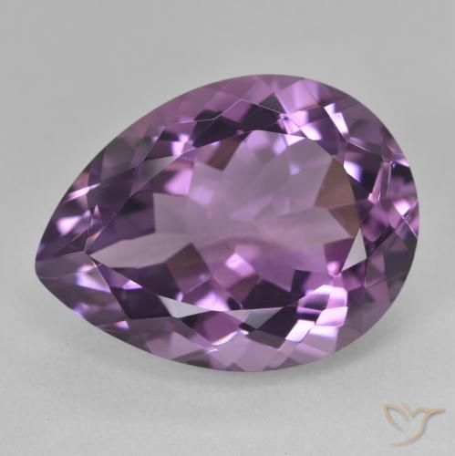 18.08ct طبيعي بنفسجى متوسط جمشت, شكل الكمثرى, VVS