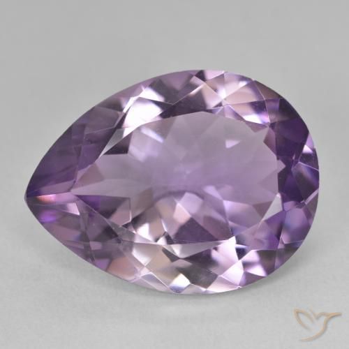 16.78ct طبيعي بنفسجى متوسط جمشت, شكل الكمثرى, VVS