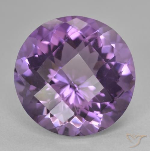 18.88ct طبيعي بنفسجى متوسط جمشت, دائري, VVS