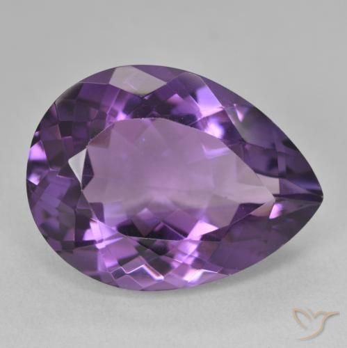 18.36ct طبيعي Medium Light-Violet جمشت, شكل الكمثرى, VVS