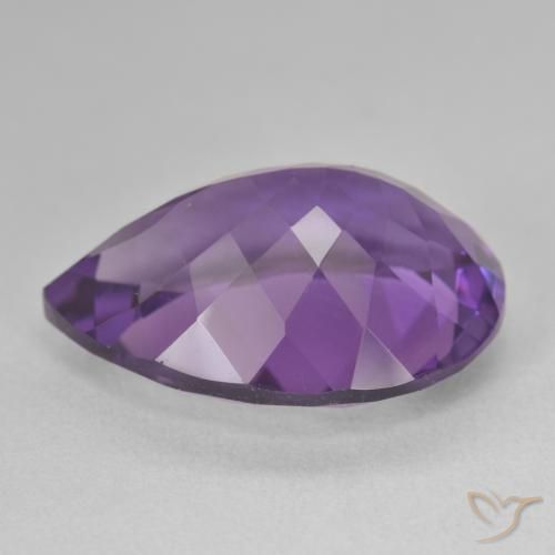 جمشت Medium Light-Violet طبيعي، شكل الكمثرى، 18.36 قيراط، VVS