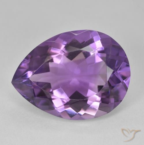 16.79ct طبيعي وردى-بنفسجى متوسط جمشت, شكل الكمثرى, VVS-VS