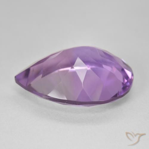 جمشت Medium Light Purplish-Violet طبيعي، شكل الكمثرى، 16.99 قيراط، VVS-VS