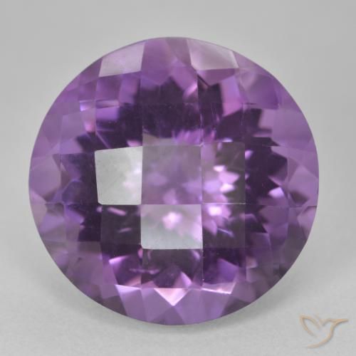 19.76ct طبيعي بنفسجى متوسط جمشت, دائري, VVS-VS