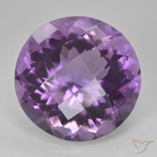 19.88ct طبيعي بنفسجى متوسط جمشت, دائري, VVS-VS