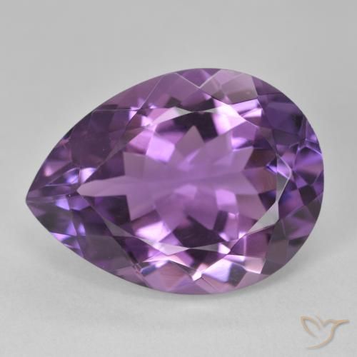 18.51ct طبيعي وردى-بنفسجى متوسط جمشت, شكل الكمثرى, VVS-VS