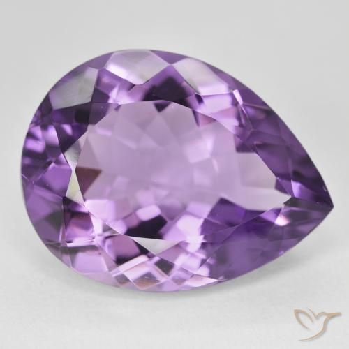 جمشت Medium Light Purplish-Violet طبيعي، شكل الكمثرى، 18.07 قيراط، VVS