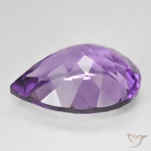 جمشت Medium Light Purplish-Violet طبيعي، شكل الكمثرى، 18.07 قيراط، VVS
