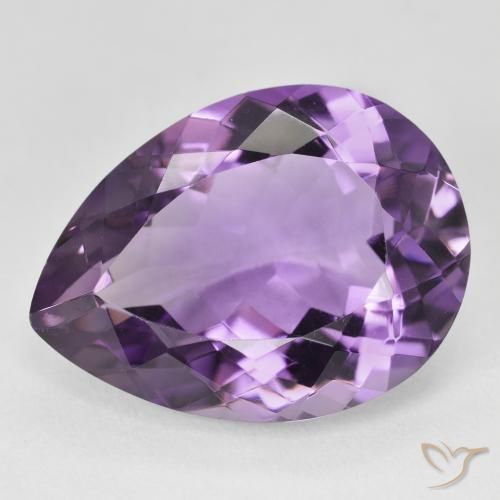 17.29ct طبيعي Medium Light Purplish-Violet جمشت, شكل الكمثرى, VVS