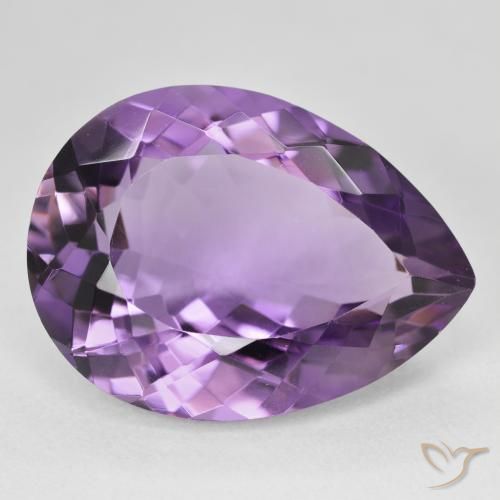 جمشت Medium Light Purplish-Violet طبيعي، شكل الكمثرى، 17.29 قيراط، VVS