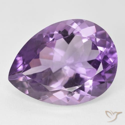 17.65ct طبيعي وردى-بنفسجى متوسط جمشت, شكل الكمثرى, VVS