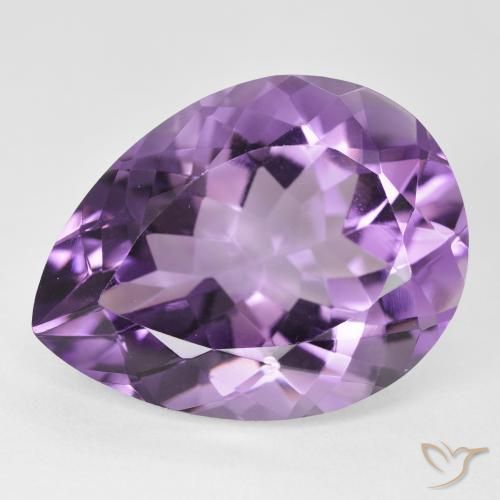 17.59ct طبيعي وردى-بنفسجى متوسط جمشت, شكل الكمثرى, VVS