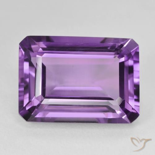 15.55ct طبيعي بنفسجي أرجواني جمشت, قص الزمرد, VVS-VS