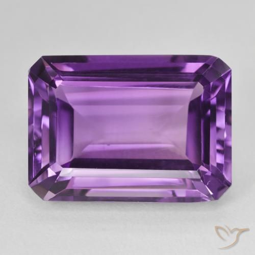 14.92ct طبيعي بنفسجى متوسط جمشت, قص الزمرد, قليلا جدا