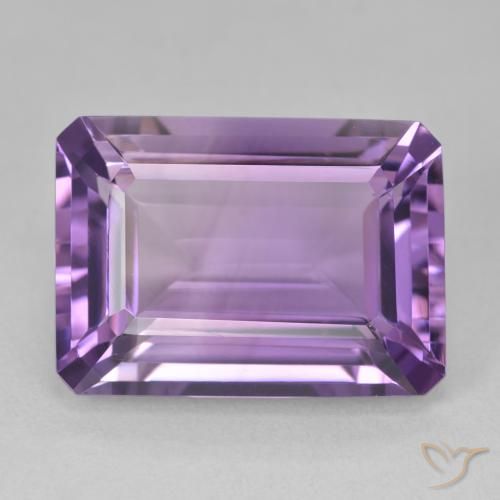 15.60ct طبيعي بنفسجى أرجوانى متوسط جمشت, قص الزمرد, VVS