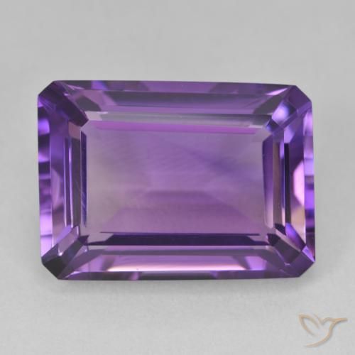 15.67ct طبيعي بنفسجى متوسط جمشت, قص الزمرد, VVS