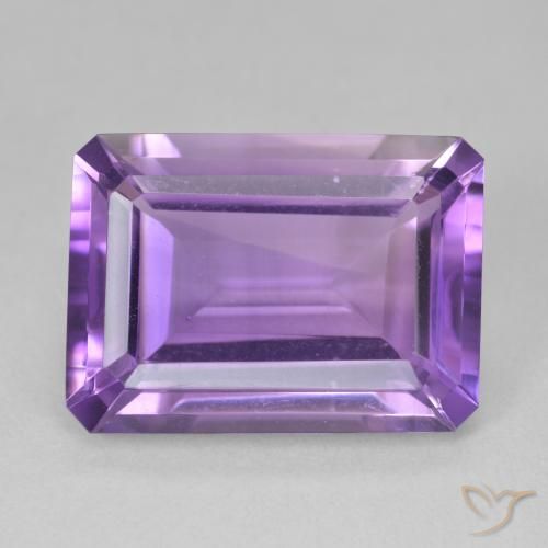 13.48ct طبيعي بنفسجى كثيف جمشت, قص الزمرد, VVS-VS